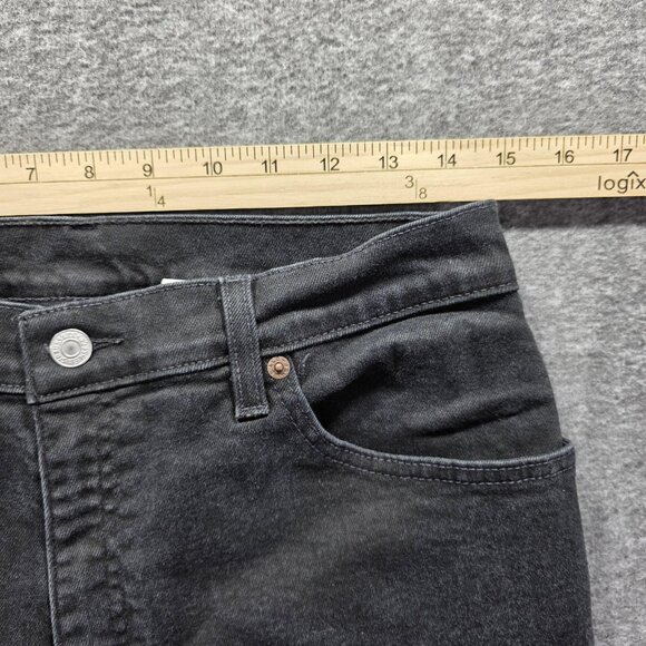 Levis 550 Jeans Womens 12 Short Black Relaxed Fit Tapered Leg Stretch Denim - Picture 7 of 10